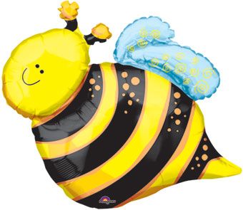 25" Large Shape Bee Helium Foil Balloon (1 per pack) #04745