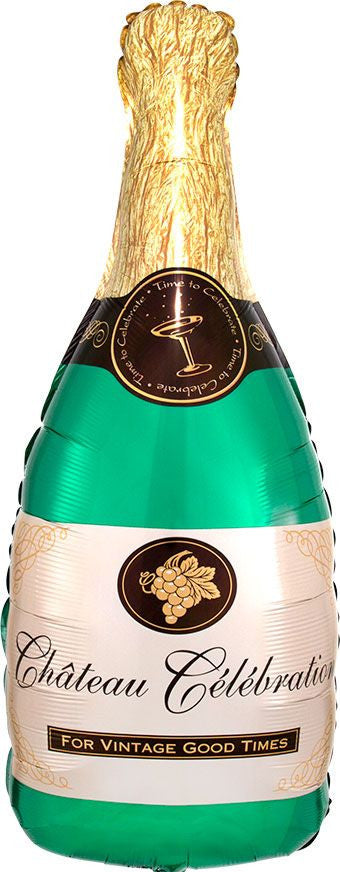 36"Jumbo Champagne Bottle Foil Balloon Green(1 Pack) #04949