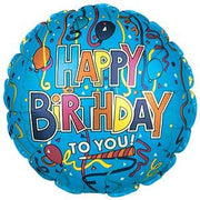 18" Happy Birthday To You Fireworks Blue (5 Pack) #114186