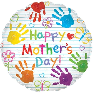 18" Mother's Day Kids Crayons Helium Foil Balloons (5 PACK) #114399