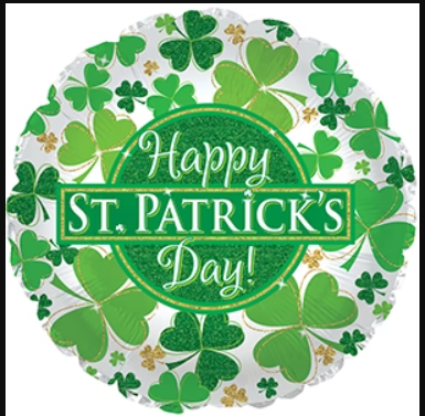 18" Happy St. Patricks Day Helium Foil Balloon (5 PACK) #114464