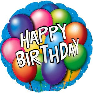 18" Happy Birthday Balloons  Helium Foil Balloon (5 Pack) #114605