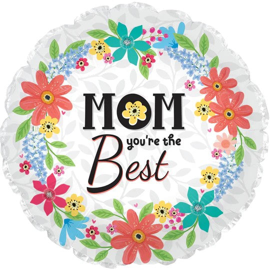 18" Mom You're The Best Helium Foil Balloon (5 PACK)#114669
