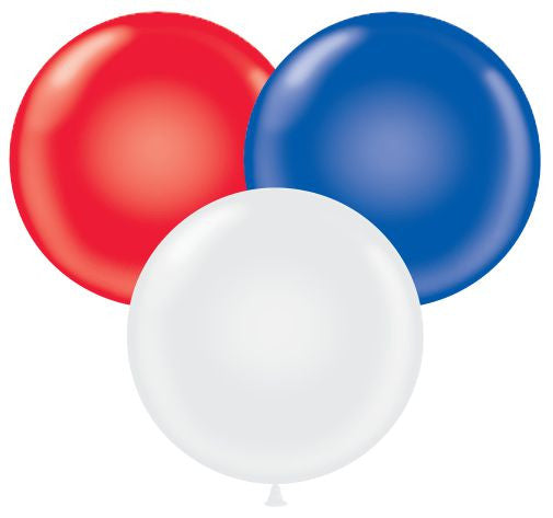 17" TUFTEX Patriotic Colors Balloons 50Bag #17000