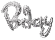 **SPECIAL**36" Bday Script Silver Connected Word Phrase #15758