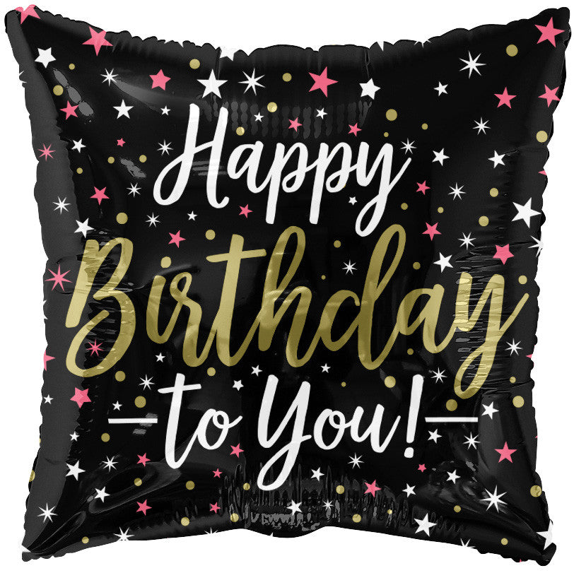 18" Happy Birthday to You Square Helium Foil Balloon (5 Pack) #15820