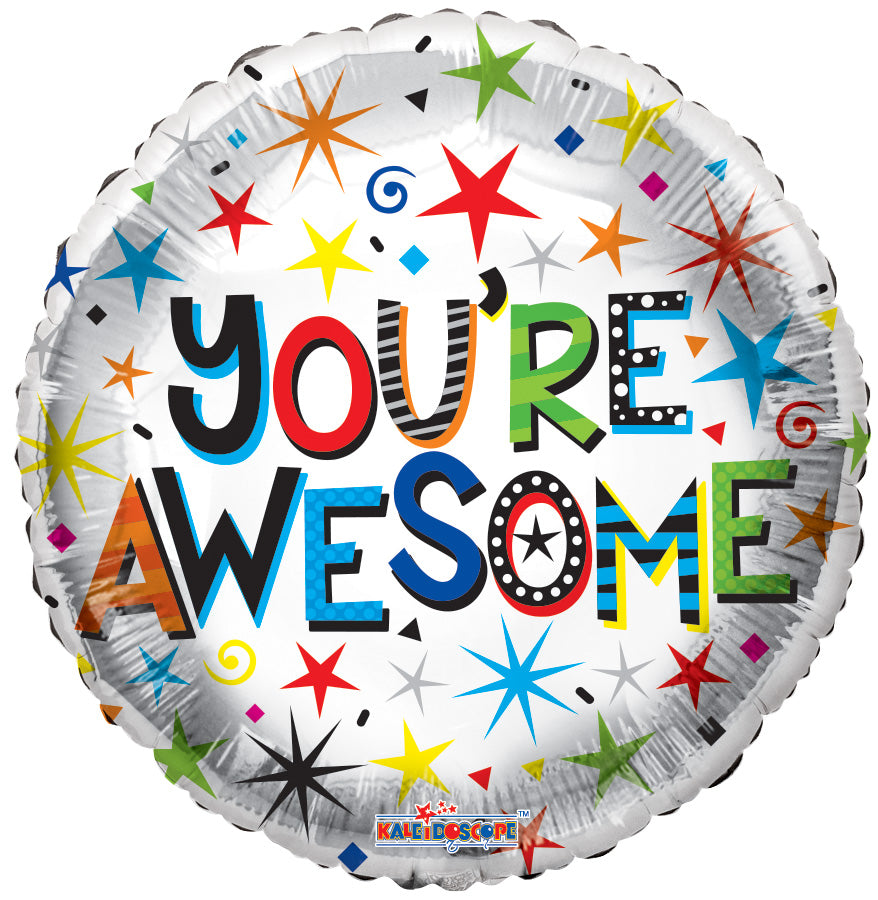 18" You're Awesome Helium Foil Balloons (5 Pack) #15836