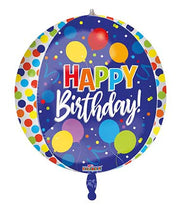 15" Spheres Shiny Spherical Round  Birthday Balloons Helium Balloon (1 PACK) #16903