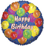 4" Micro Mini Happy Birthday Banner Air Fill Mini Foil Balloons (5 PACK) #17220-04