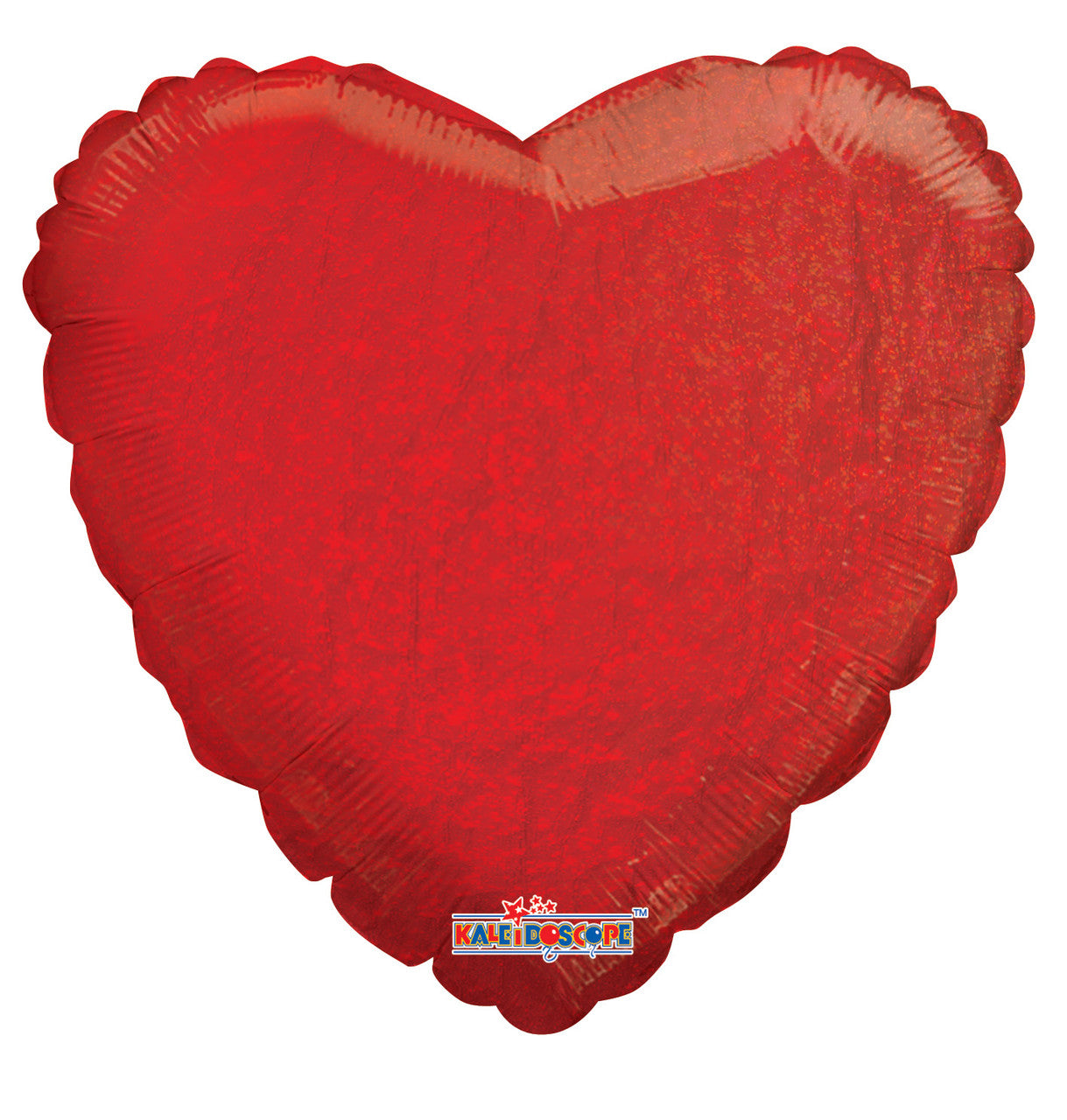 18" Metallic Holograhic Red Heart Helium Foil Balloons (5 PACK)#17691