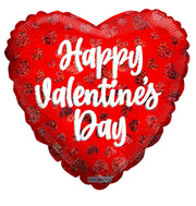 4"  Happy Valentine Red Hearts Air Fill Only (5 PACK) #18128-04