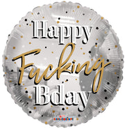 18" Happy Fucking Birthday Helium Foil Balloon (5 PACK) #18159