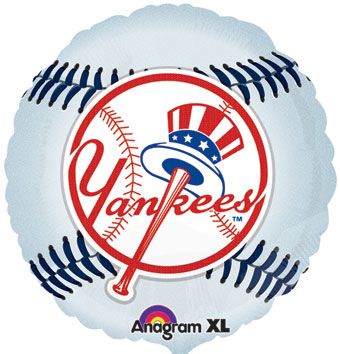 18" NY Yankees Baseball Foil Helium Balloon (1 PACK) #18488