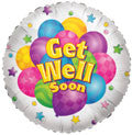 18" Get Well with Balloons (5 Pack) #17569