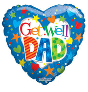 18" Get Well Dad Helium Foil Balloons (5 PACK) #19721