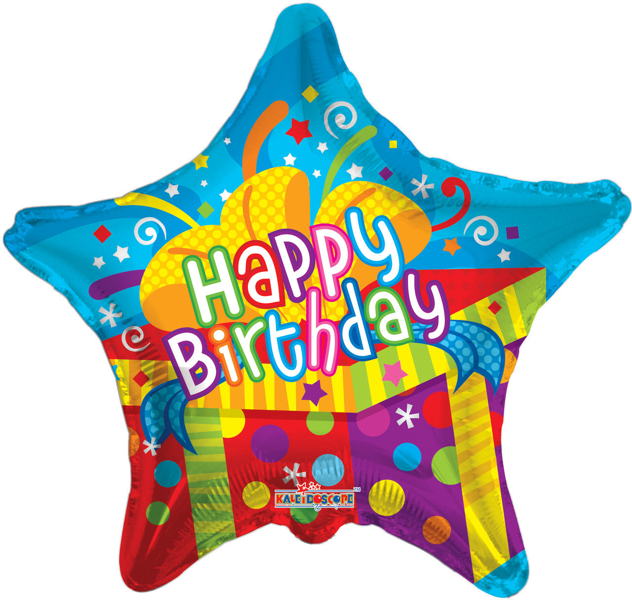 18" Happy Birthday Gift Star Shape Helium Foil Balloon (5 Pack) #19277