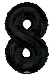34" Large Black # 8 Balloon #19690