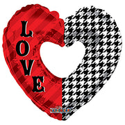 love heart shape foil balloon
