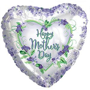 happy mothers day violet flowers