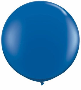 24" TUFTEX Jewel Sapphire Blue Transparent Latex Balloon 1ct #2418