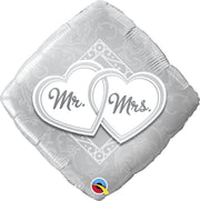 18" MR & MRS Wedding Helium Foil Balloon 1 ct #25313