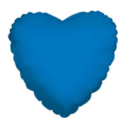 18" Metallic Blue Heart Foil Balloon (5 PACK) #34101