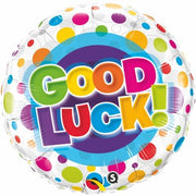 18" Good Luck! Dots Helium Foil Balloon (5 Pack)#27879