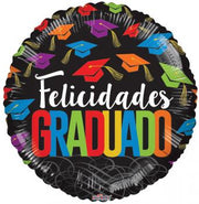 18" Felicidades Graduado Birretes Spanish Graduation Balloons (5 PACK) #37095