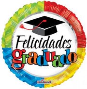 18" Felicidades Graduado Spanish Graduation Balloons (5 PACK) #37098
