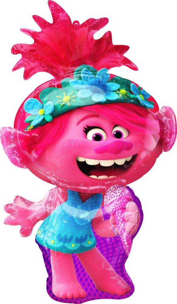 37" SuperShape Trolls World Tour Poppy Balloon 1 count- 40723