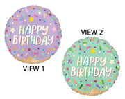 18" Happy Birthday Ice Cream Party Helium Foil Balloon 1ct #46960