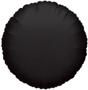 9" Mini Black  Circle Foil Balloon Air Fill Only 5 Pack #34070-09
