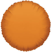 4" Orange Circle Foil Balloon Air Fill Only (5 Pack) #34056