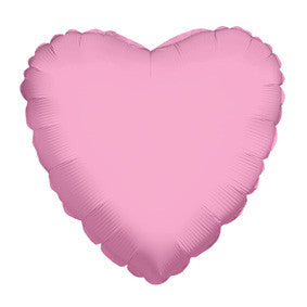 18" Metallic Pastel Pink Heart Shape Helium Foil Balloon (5 PACK) #34112-18