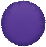 4" Purple Circle Foil Balloon Air Fill Only (5 Pack) #34054