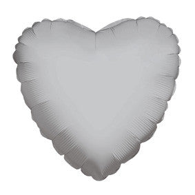 4" Silver Hearts Foil Balloon Air Fill Only (5 PACK) #34109-04