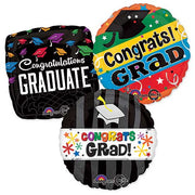 Bulk Graduation Balloons 100 Assorted 18" Helium Foil Grad & Congrats See Details image 0