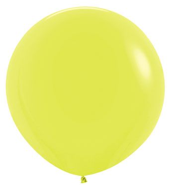 24" Sempertex Neon Yellow Latex Balloons 1ct #59053