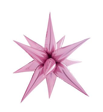 40" Star Burst Foil Balloons Large Light Pink #64139