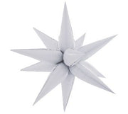 40" Star Burst Foil Balloons Large Silver #64147