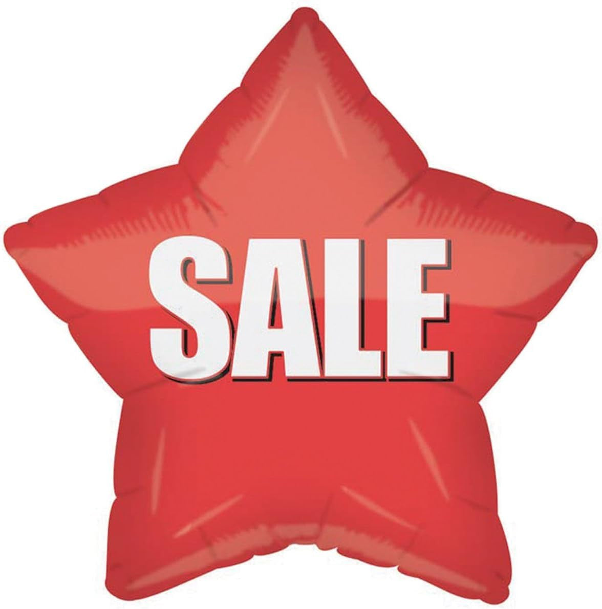 18" Sale Star Red Helium Foil Balloons  (5 PACK) #70237