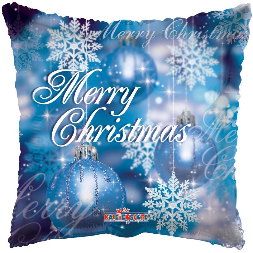 18" Merry Christmas Snow Flake Square Helium Foil Balloon (5 PACK) #89078-18