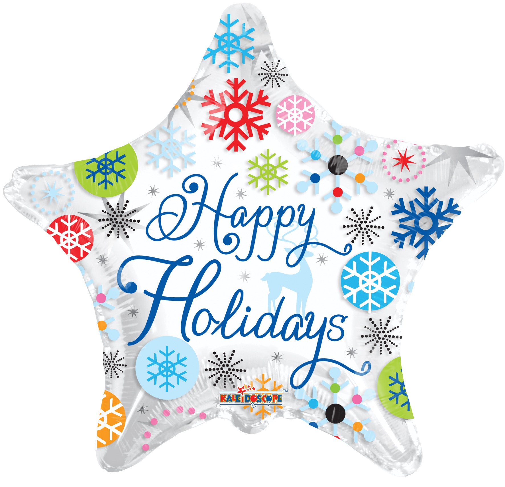 9" Happy Holidays AIR FILL ONLY Mini Stick Balloons (5 PACK) #89120-09