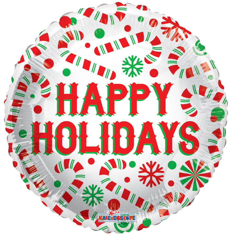 18" Happy Holidays Elements Helium Foil Balloon (5 PACK) #89164