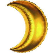 9" Gold Crescent Moon Foil Air Fill Only (5 PACK) #42122-09