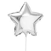 9" Mini Silver Star Foil Balloon Air Fill Only (5 Pack) #17349-09