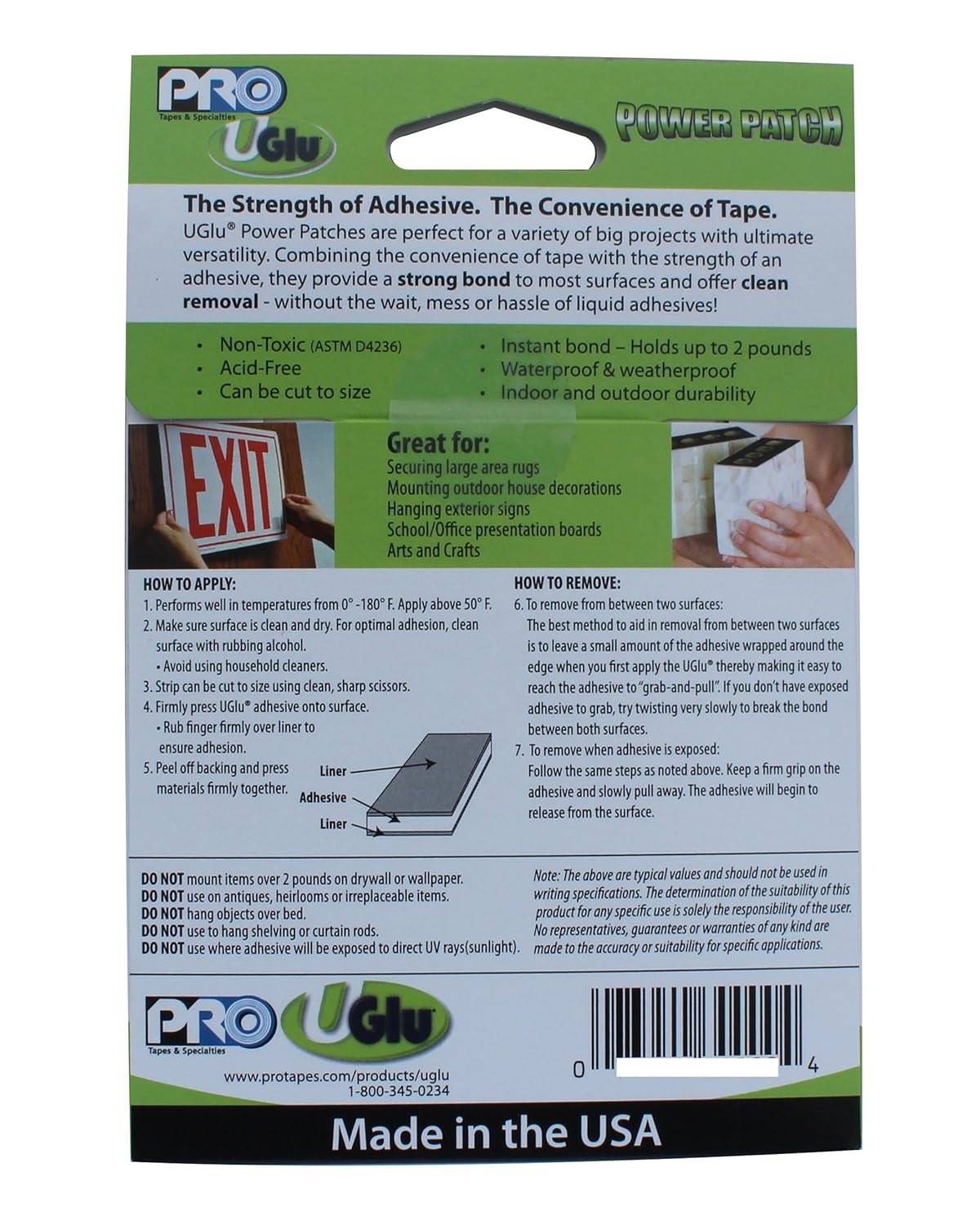 Pro Tapes UGlu® Power Patch 3"x3" 1 Count Pack