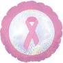 18" Holographic Breast Cancer Ribbon Helium Foil Balloon 1ct #114710
