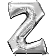 16" Mini Silver Letter Z Balloon Self Sealing #33062