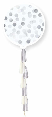 silver white tassel